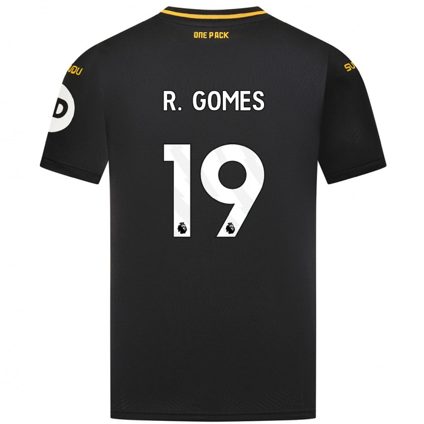Danxen Kinderen Rodrigo Gomes #19 Zwart Uitshirt Uittenue 2024/25 T-Shirt