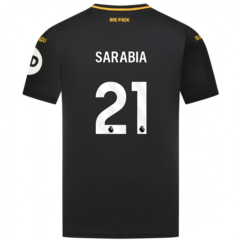 Danxen Kinderen Pablo Sarabia #21 Zwart Uitshirt Uittenue 2024/25 T-Shirt