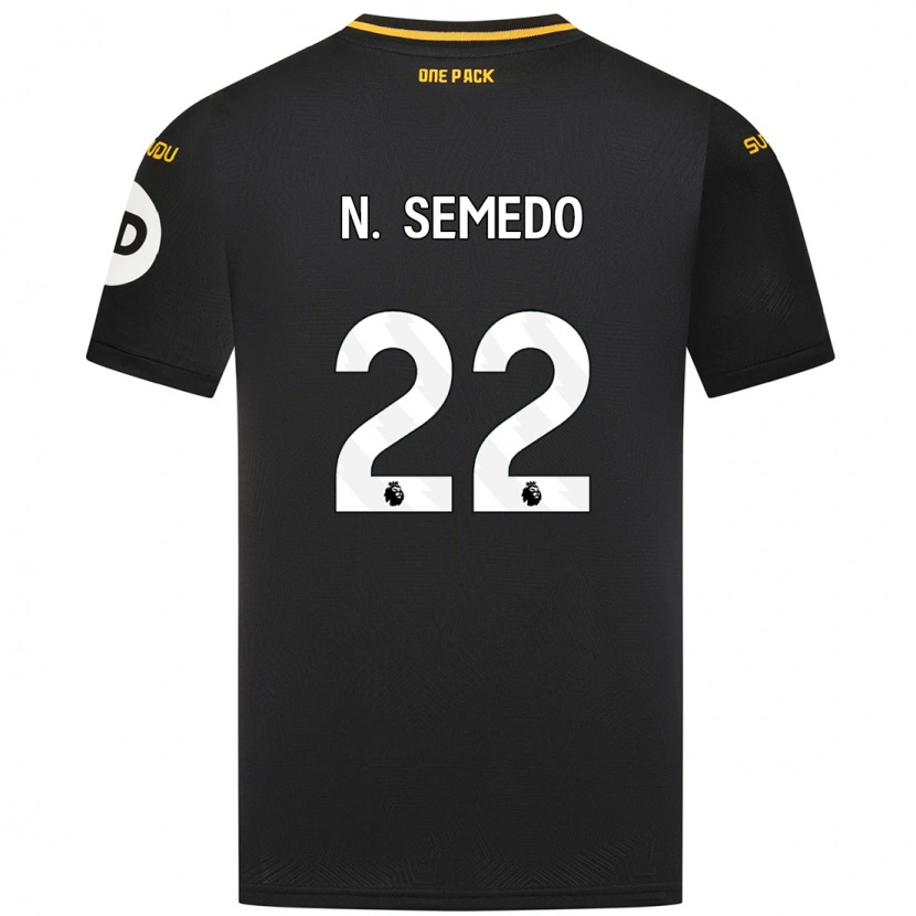 Danxen Kinderen Nélson Semedo #22 Zwart Uitshirt Uittenue 2024/25 T-Shirt