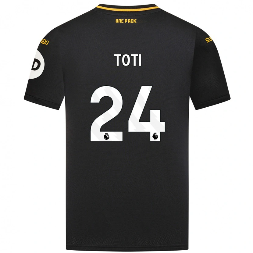 Danxen Kinderen Toti #24 Zwart Uitshirt Uittenue 2024/25 T-Shirt