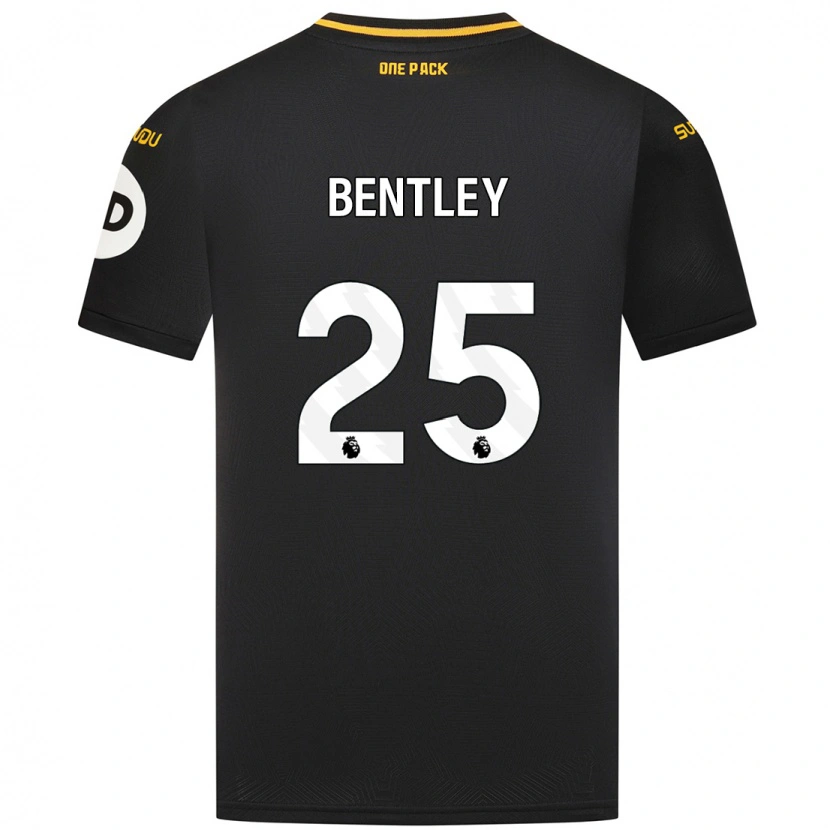 Danxen Kinderen Daniel Bentley #25 Zwart Uitshirt Uittenue 2024/25 T-Shirt