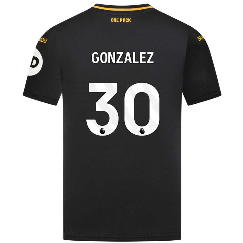 Danxen Kinderen Enso González #30 Zwart Uitshirt Uittenue 2024/25 T-Shirt