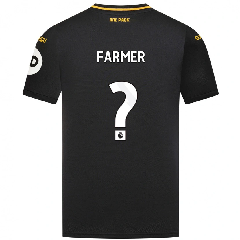 Danxen Kinderen Owen Farmer #0 Zwart Uitshirt Uittenue 2024/25 T-Shirt