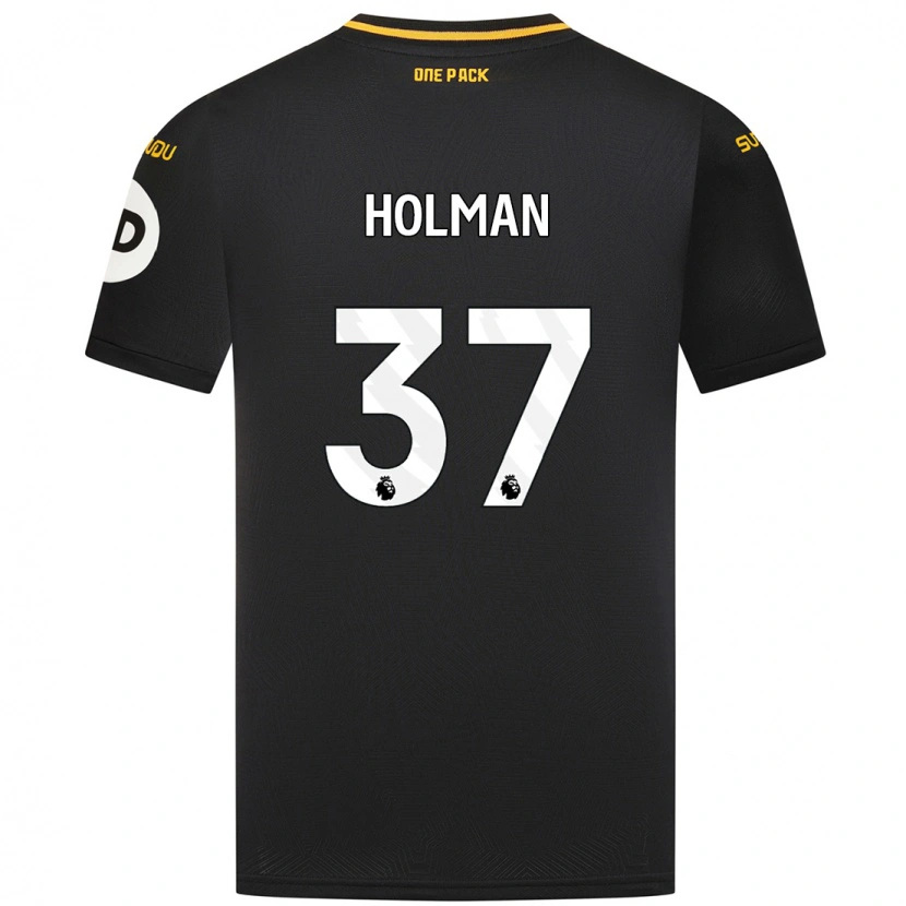 Danxen Kinderen Fletcher Holman #37 Zwart Uitshirt Uittenue 2024/25 T-Shirt