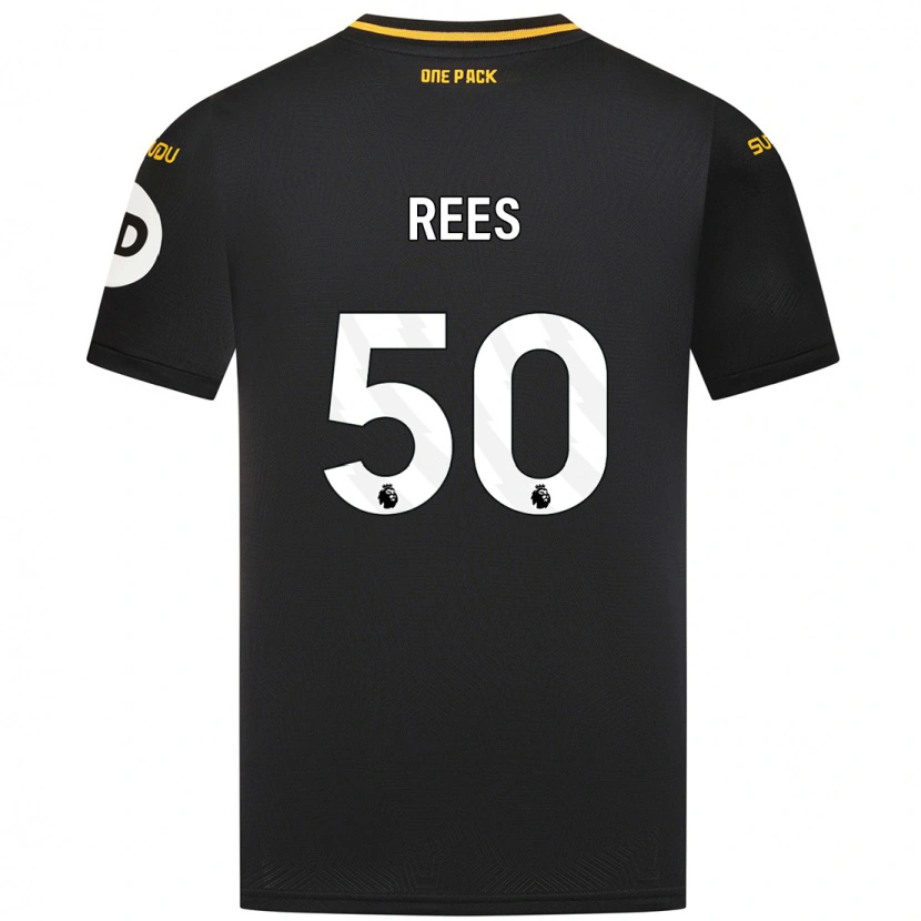 Danxen Kinderen Mason Rees #50 Zwart Uitshirt Uittenue 2024/25 T-Shirt