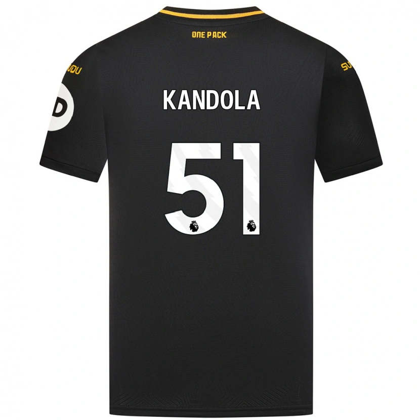 Danxen Kinderen Kam Kandola #51 Zwart Uitshirt Uittenue 2024/25 T-Shirt