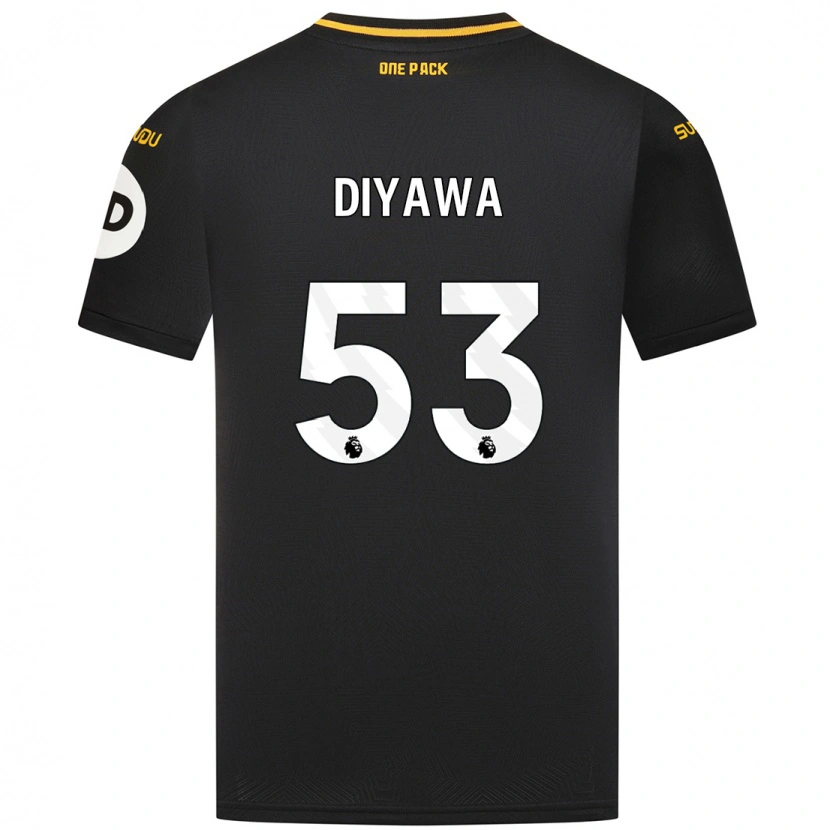 Danxen Kinderen Aaron Keto-Diyawa #53 Zwart Uitshirt Uittenue 2024/25 T-Shirt