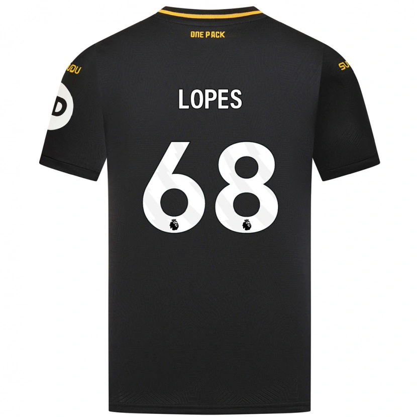 Danxen Kinderen Leo Lopes #68 Zwart Uitshirt Uittenue 2024/25 T-Shirt