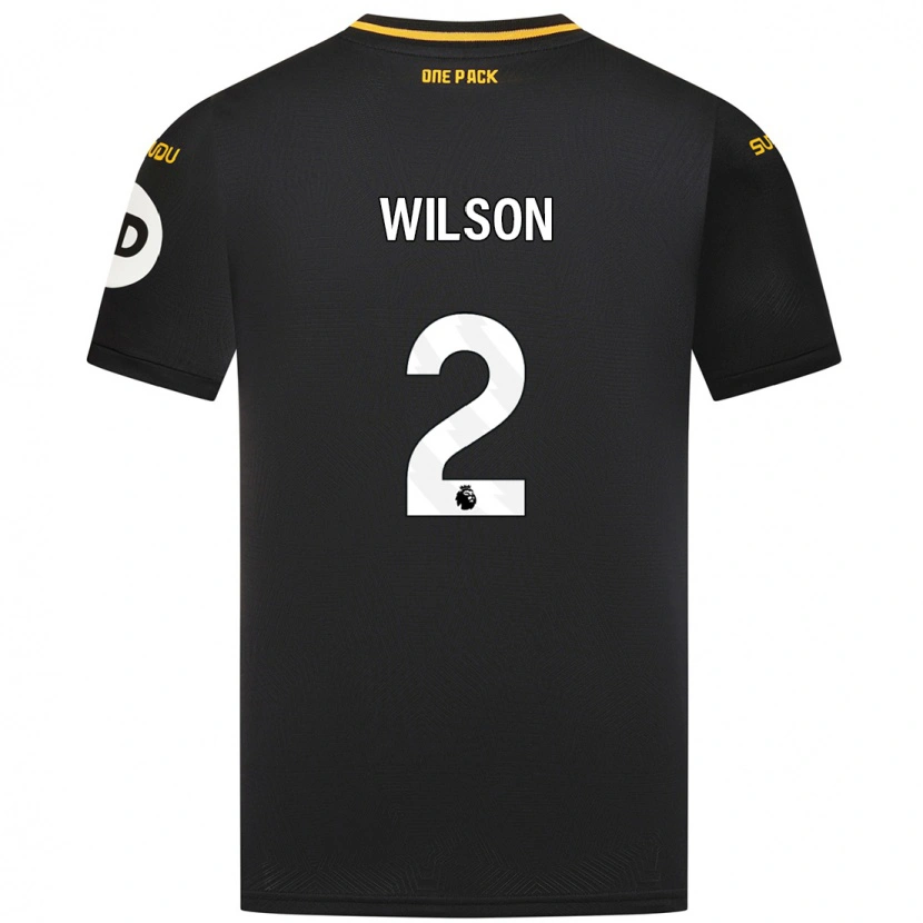 Danxen Kinderen Ellie Wilson #2 Zwart Uitshirt Uittenue 2024/25 T-Shirt