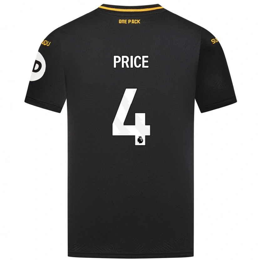 Danxen Kinderen Anna Price #4 Zwart Uitshirt Uittenue 2024/25 T-Shirt