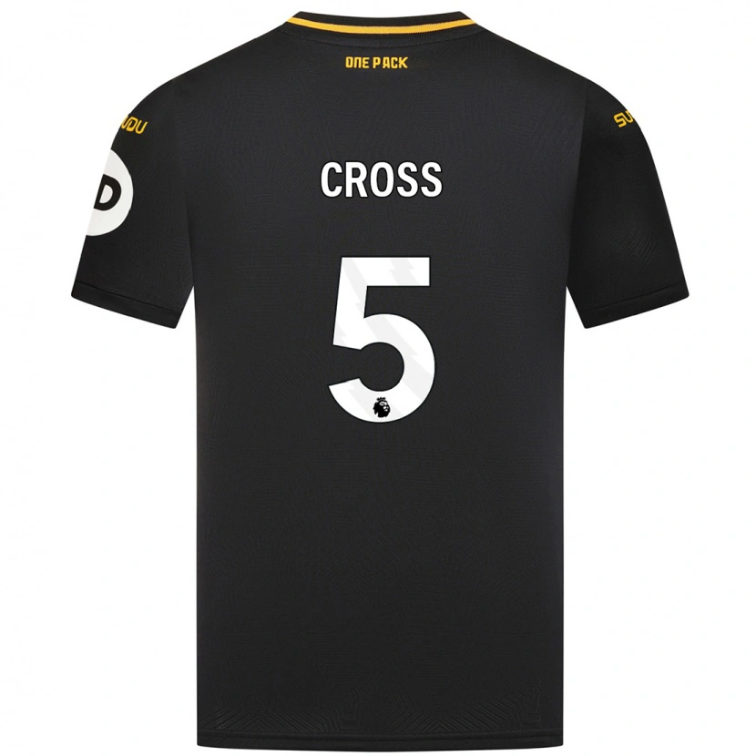Danxen Kinderen Emma Cross #5 Zwart Uitshirt Uittenue 2024/25 T-Shirt