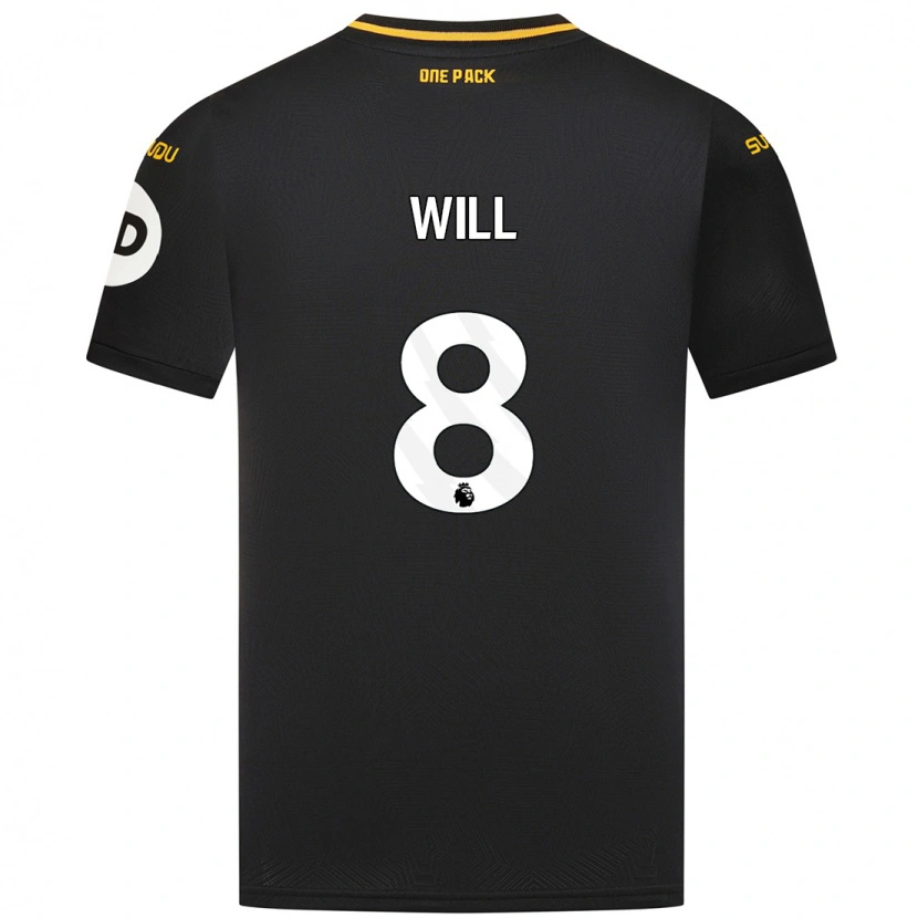 Danxen Kinderen Merrick Will #8 Zwart Uitshirt Uittenue 2024/25 T-Shirt