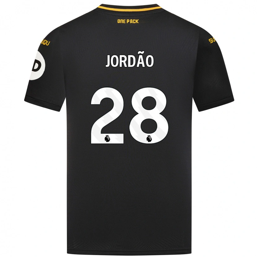 Danxen Kinderen Bruno Jordão #28 Zwart Uitshirt Uittenue 2024/25 T-Shirt