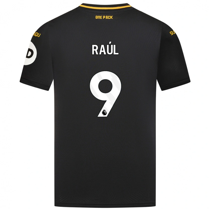 Danxen Kinderen Raul Jimenez #9 Zwart Uitshirt Uittenue 2024/25 T-Shirt