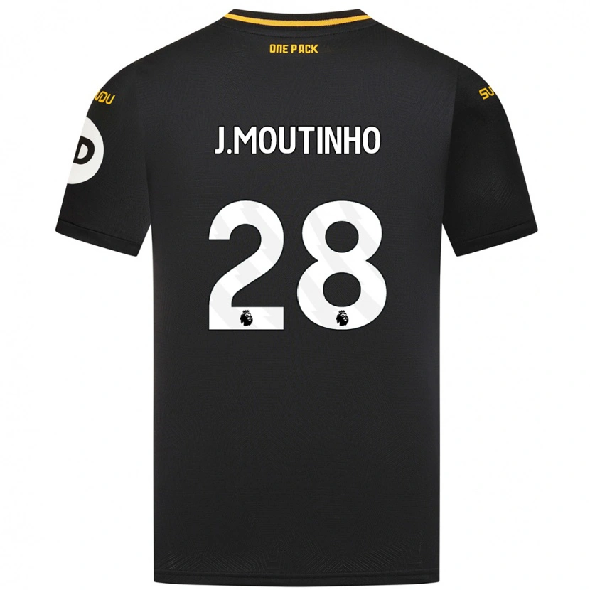 Danxen Kinderen Joao Moutinho #28 Zwart Uitshirt Uittenue 2024/25 T-Shirt