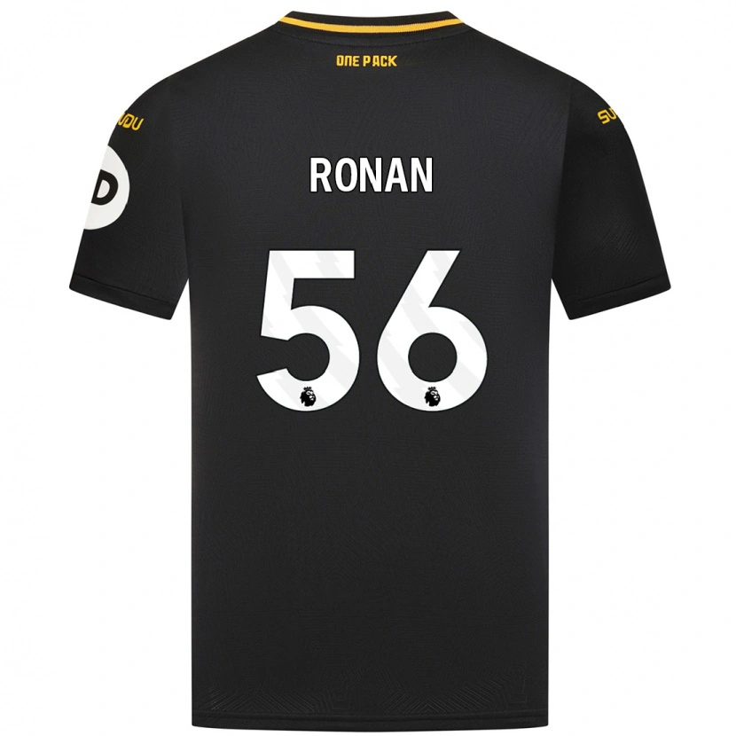 Danxen Kinderen Connor Ronan #56 Zwart Uitshirt Uittenue 2024/25 T-Shirt
