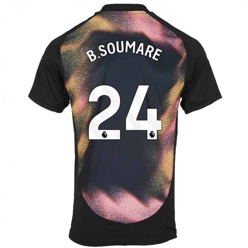 Danxen Kinderen Boubakary Soumaré #24 Zwart Wit Uitshirt Uittenue 2024/25 T-Shirt