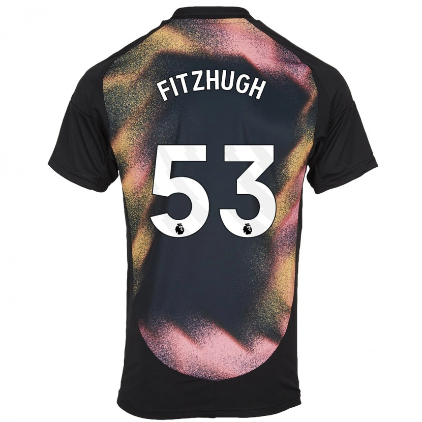 Danxen Kinderen Ethan Fitzhugh #53 Zwart Wit Uitshirt Uittenue 2024/25 T-Shirt