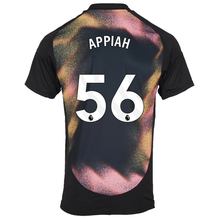 Danxen Kinderen Paul Appiah #56 Zwart Wit Uitshirt Uittenue 2024/25 T-Shirt