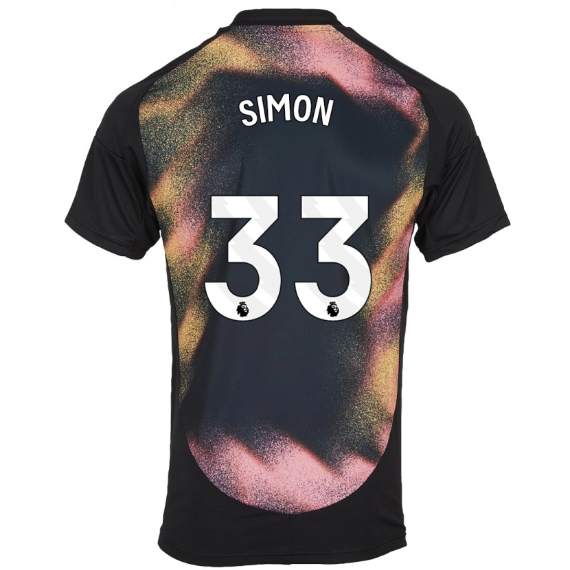 Danxen Kinderen Erin Simon #33 Zwart Wit Uitshirt Uittenue 2024/25 T-Shirt