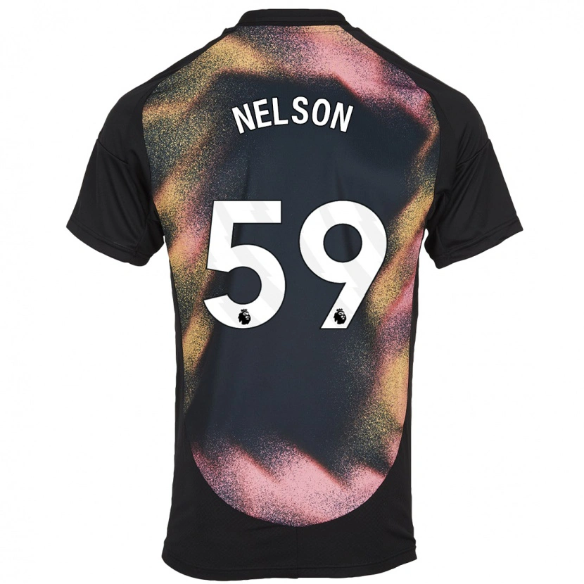 Danxen Kinderen Ronny Nelson #59 Zwart Wit Uitshirt Uittenue 2024/25 T-Shirt