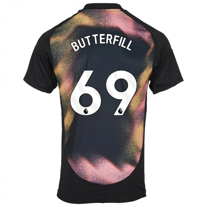 Danxen Kinderen Jack Butterfill #69 Zwart Wit Uitshirt Uittenue 2024/25 T-Shirt