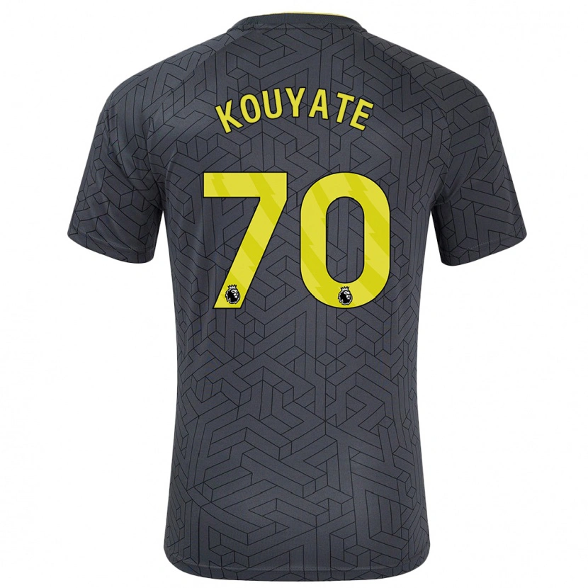 Danxen Kinderen Katia Kouyate #70 Zwart Geel Uitshirt Uittenue 2024/25 T-Shirt