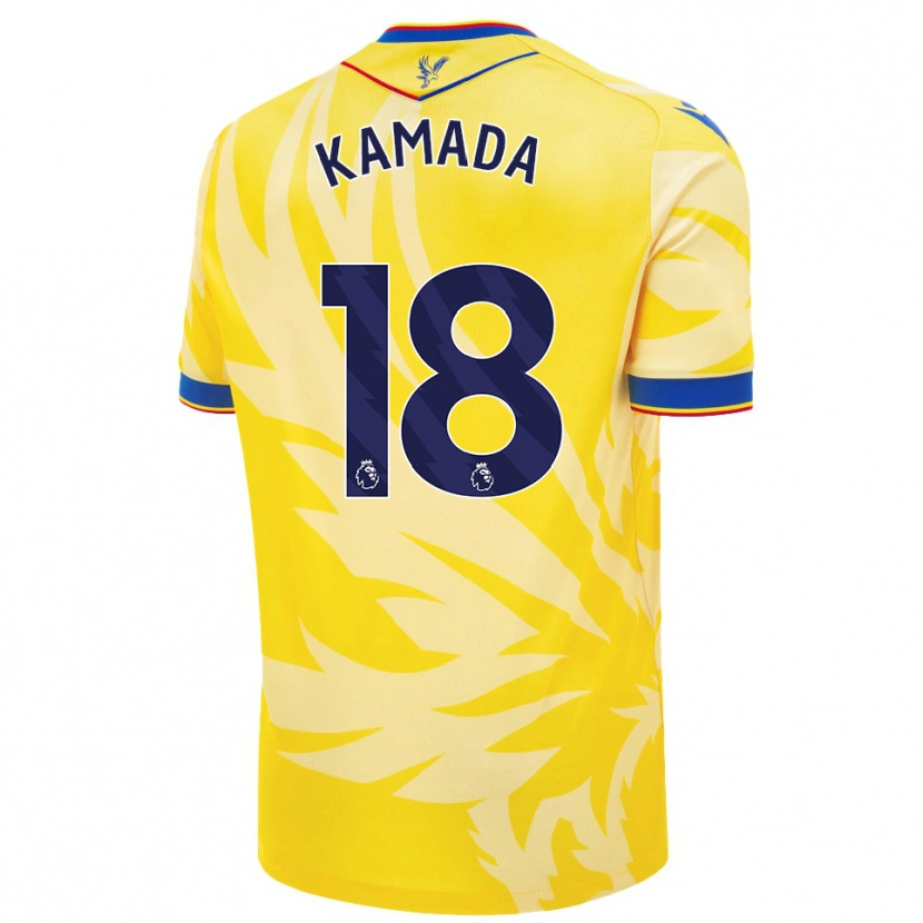Danxen Kinderen Daichi Kamada #18 Geel Uitshirt Uittenue 2024/25 T-Shirt