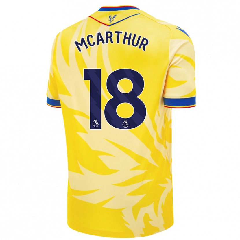 Danxen Kinderen James Mcarthur #18 Geel Uitshirt Uittenue 2024/25 T-Shirt