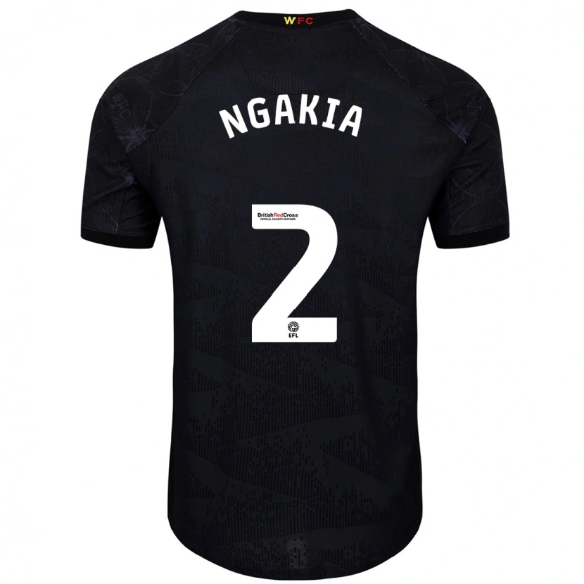 Danxen Kinderen Jeremy Ngakia #2 Zwart Wit Uitshirt Uittenue 2024/25 T-Shirt