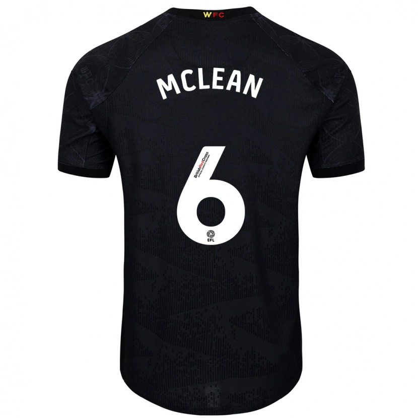 Danxen Kinderen Sophie Mclean #6 Zwart Wit Uitshirt Uittenue 2024/25 T-Shirt