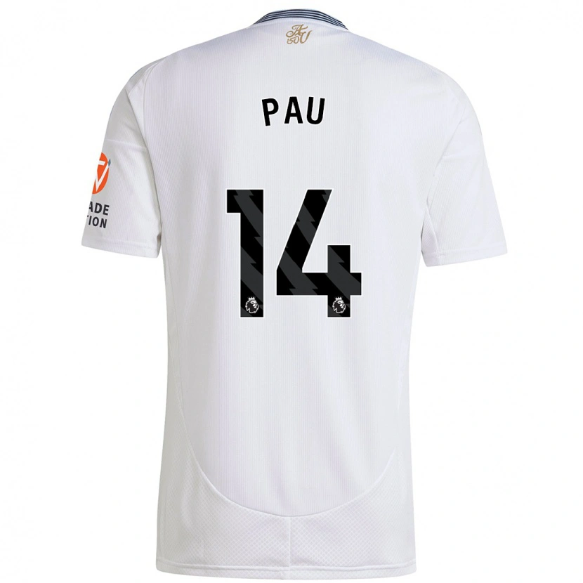 Danxen Kinderen Pau Torres #14 Wit Uitshirt Uittenue 2024/25 T-Shirt