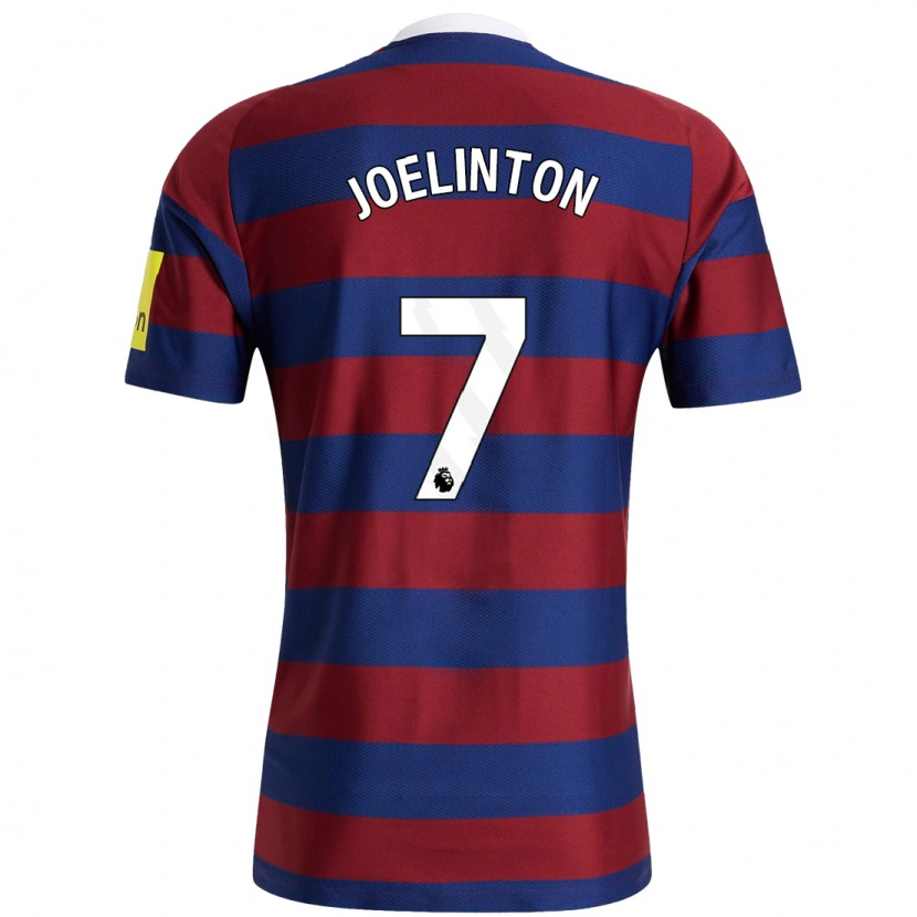 Danxen Kinderen Joelinton #7 Bordeauxrood Marineblauw Uitshirt Uittenue 2024/25 T-Shirt