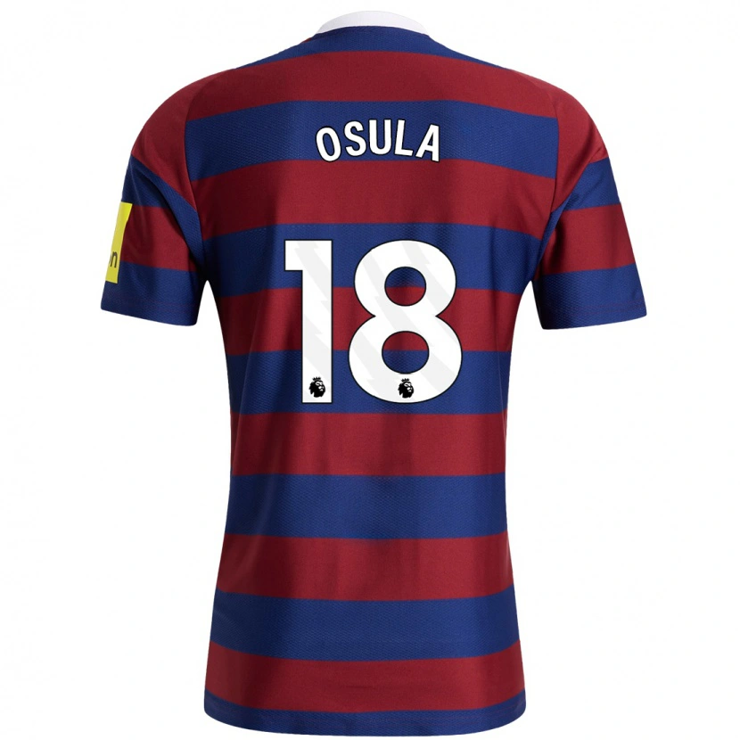 Danxen Kinderen William Osula #18 Bordeauxrood Marineblauw Uitshirt Uittenue 2024/25 T-Shirt