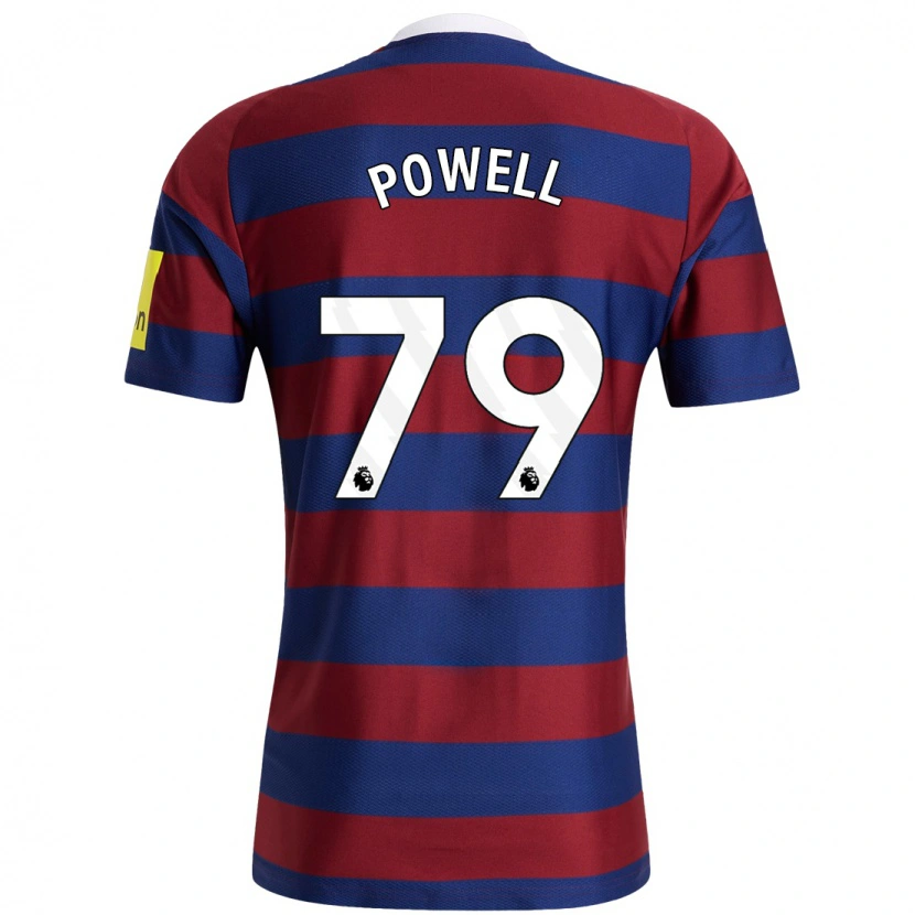 Danxen Kinderen Rory Powell #79 Bordeauxrood Marineblauw Uitshirt Uittenue 2024/25 T-Shirt