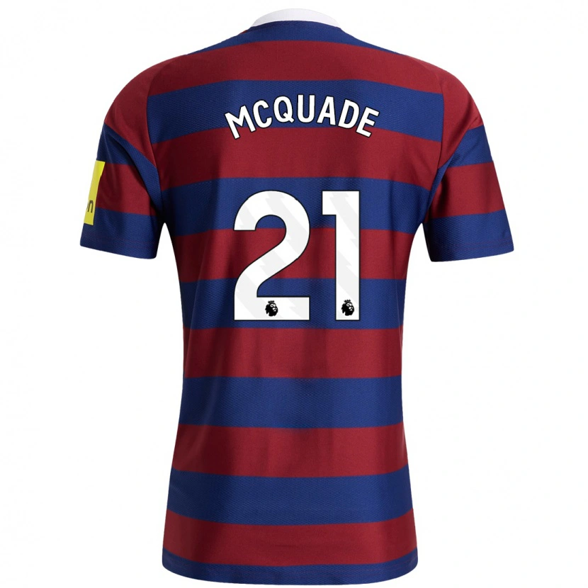 Danxen Kinderen Jasmine Mcquade #21 Bordeauxrood Marineblauw Uitshirt Uittenue 2024/25 T-Shirt