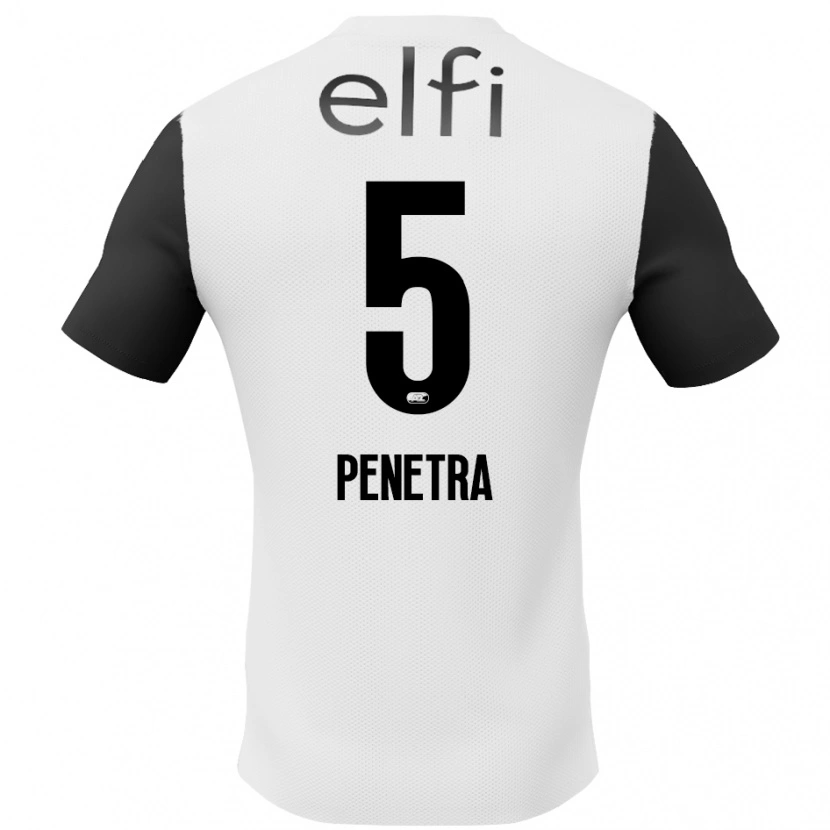 Danxen Kinderen Alexandre Penetra #5 Wit Zwart Uitshirt Uittenue 2024/25 T-Shirt