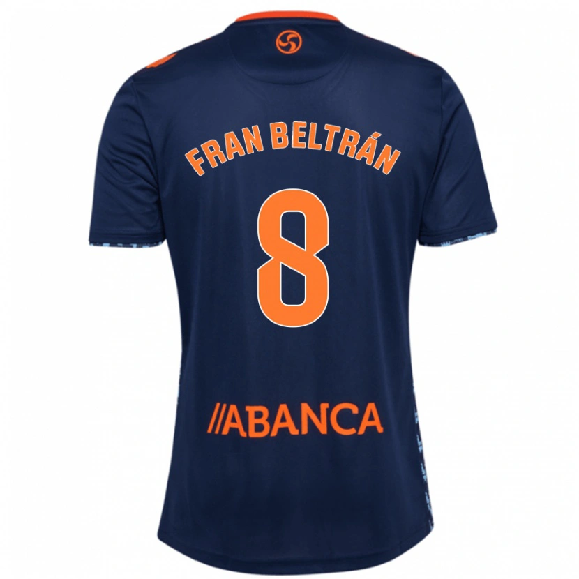 Danxen Kinderen Fran Beltrán #8 Marineblauw Uitshirt Uittenue 2024/25 T-Shirt