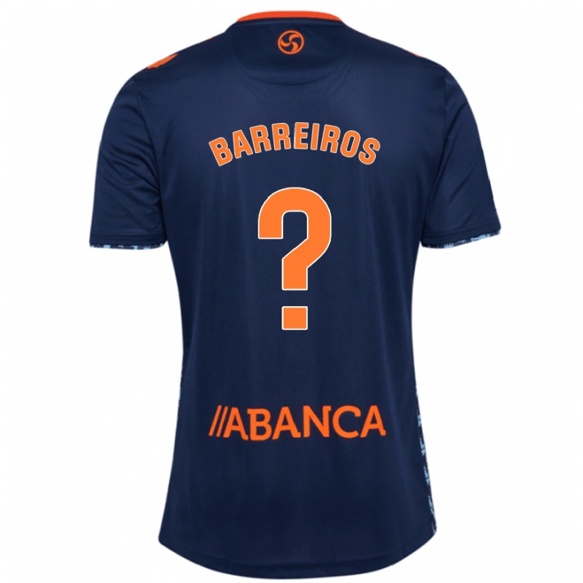 Danxen Kinderen Iago Barreiros #0 Marineblauw Uitshirt Uittenue 2024/25 T-Shirt