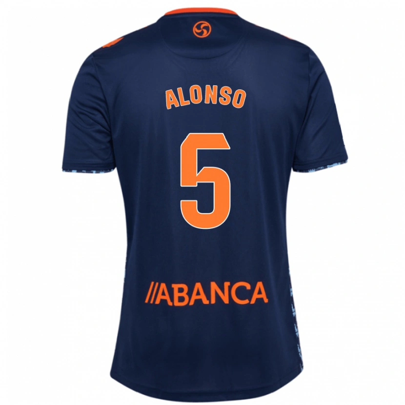 Danxen Kinderen Gael Alonso #5 Marineblauw Uitshirt Uittenue 2024/25 T-Shirt