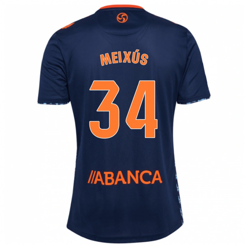 Danxen Kinderen Pablo Meixús #34 Marineblauw Uitshirt Uittenue 2024/25 T-Shirt