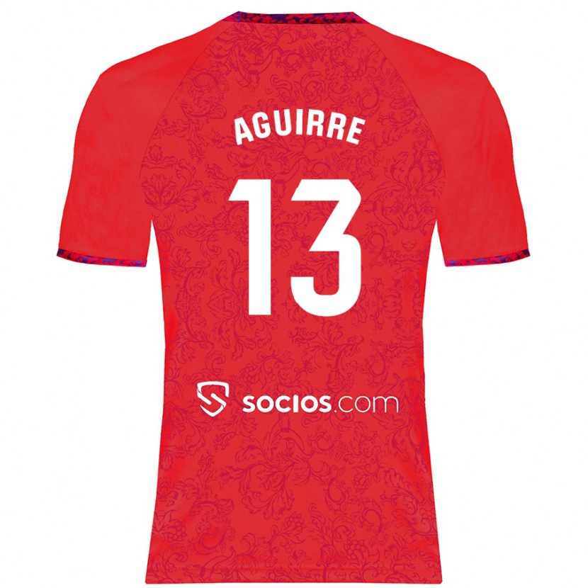 Danxen Kinderen Yolanda Aguirre #13 Rood Uitshirt Uittenue 2024/25 T-Shirt