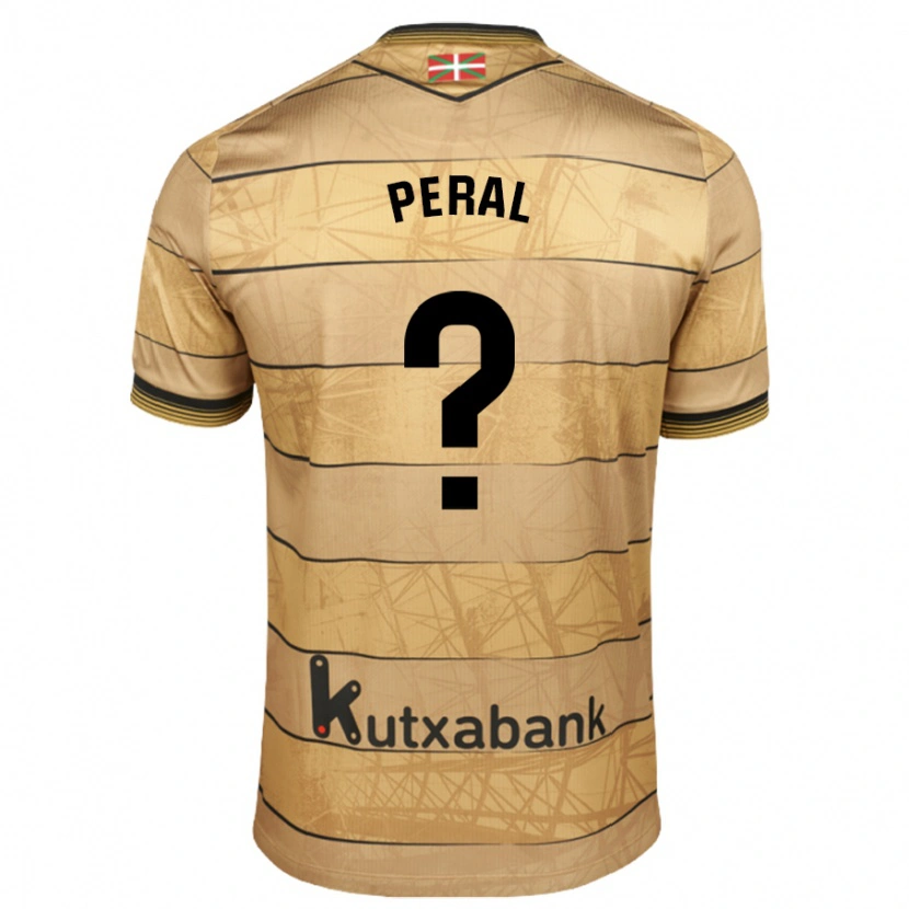 Danxen Kinderen Markel Peral #0 Bruin Uitshirt Uittenue 2024/25 T-Shirt