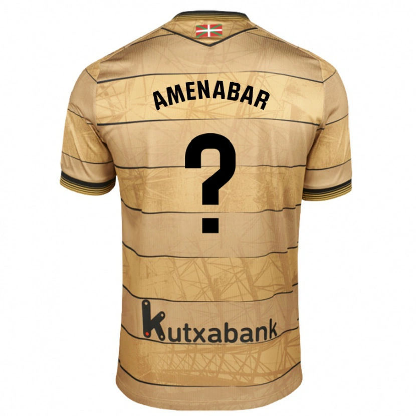 Danxen Kinderen Aritz Amenabar #0 Bruin Uitshirt Uittenue 2024/25 T-Shirt