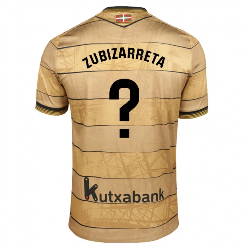 Danxen Kinderen Pablo Zubizarreta #0 Bruin Uitshirt Uittenue 2024/25 T-Shirt