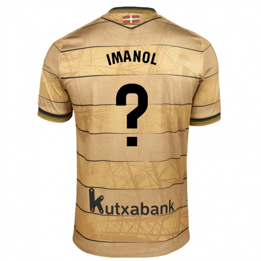 Danxen Kinderen Imanol Ruiz #0 Bruin Uitshirt Uittenue 2024/25 T-Shirt