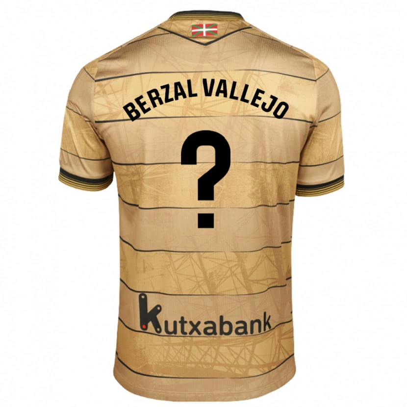 Danxen Kinderen Asier Berzal #0 Bruin Uitshirt Uittenue 2024/25 T-Shirt