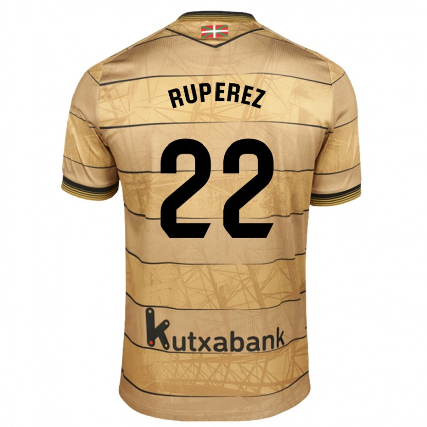 Danxen Kinderen Iñaki Rupérez #22 Bruin Uitshirt Uittenue 2024/25 T-Shirt
