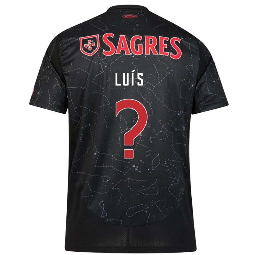 Danxen Kinderen António Luís #0 Zwart Rood Uitshirt Uittenue 2024/25 T-Shirt