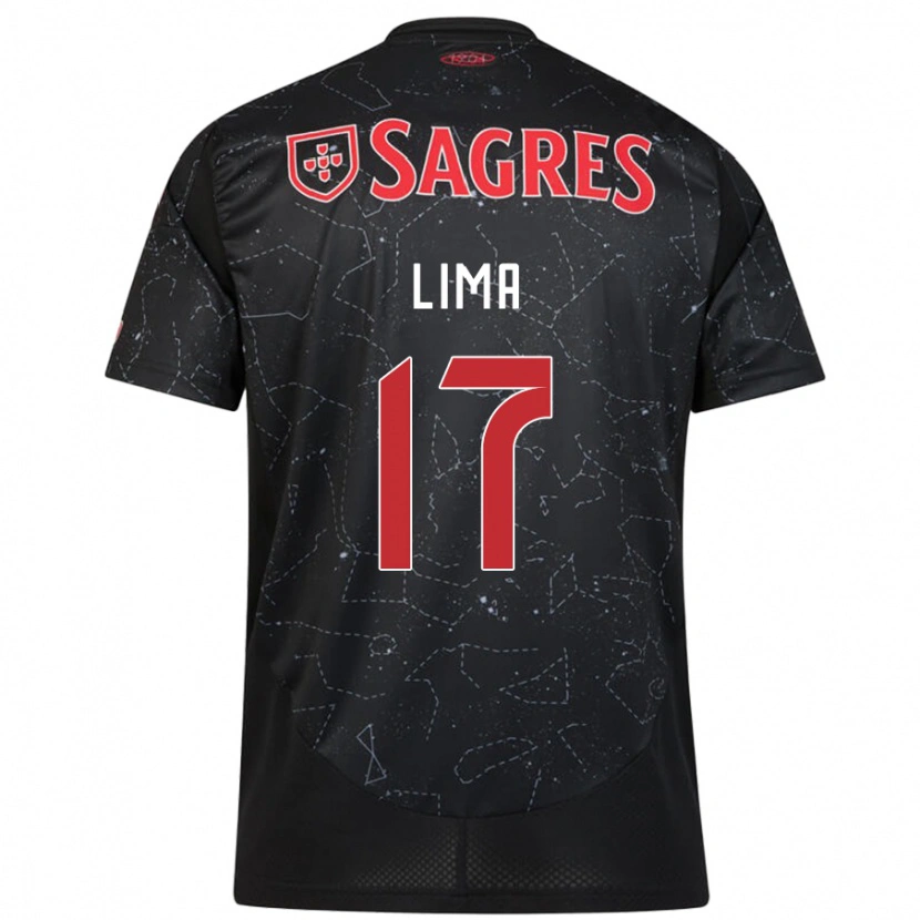 Danxen Kinderen Ivan Lima #17 Zwart Rood Uitshirt Uittenue 2024/25 T-Shirt